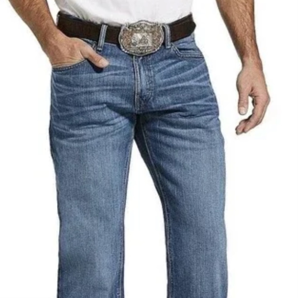 Ariat M4 Legacy Traditional Relaxed Boot Cut Jeans Mens Size 30x36 Blue Denim